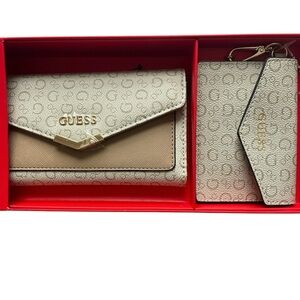 Brand New Guess Factory La Rosa Wallet Set in Stone Multi